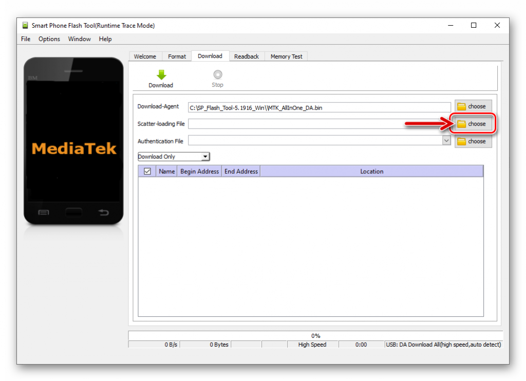 SP Flash Tool – программа для прошивки телефонов и планшетов на ОС Android с процессором MTK